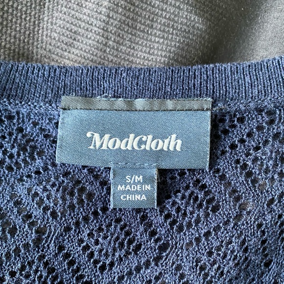 Modcloth Navy Lace Open Cardigan - Picture 5 of 5